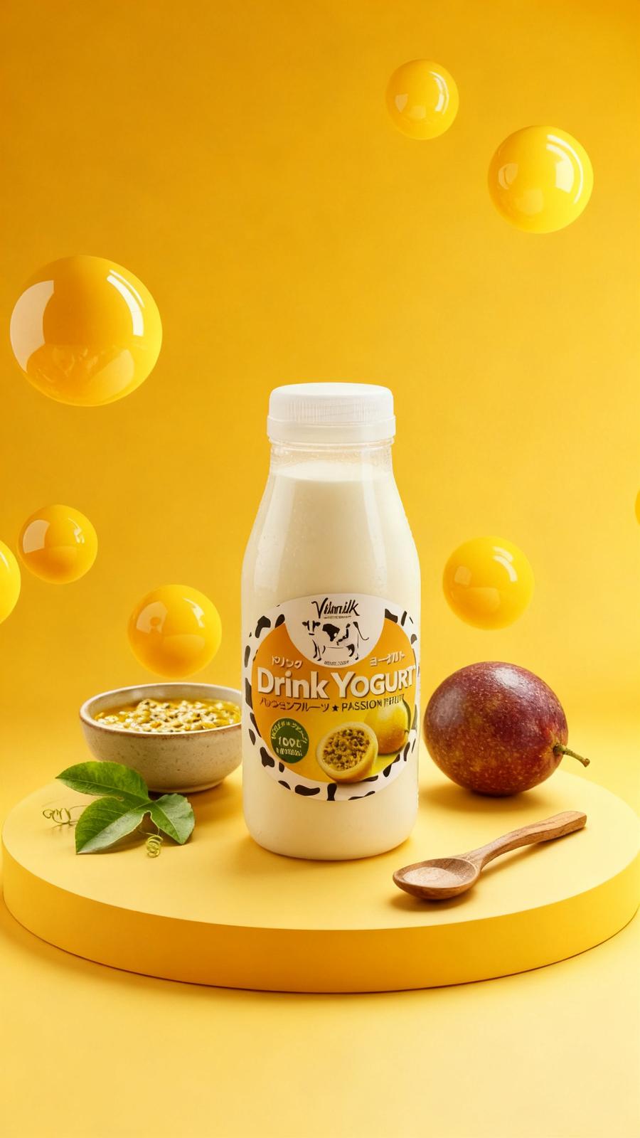 ドリンクヨーグルトパッションフルーツ Drink Yogurt Maracujá (200ml)